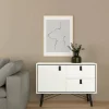 Credenza Dsalvad, 40x102 h72 cm, Bianco e Nero<Dmora Discount