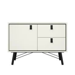 Credenza Dsalvad, 40x102 h72 cm, Bianco e Nero<Dmora Discount