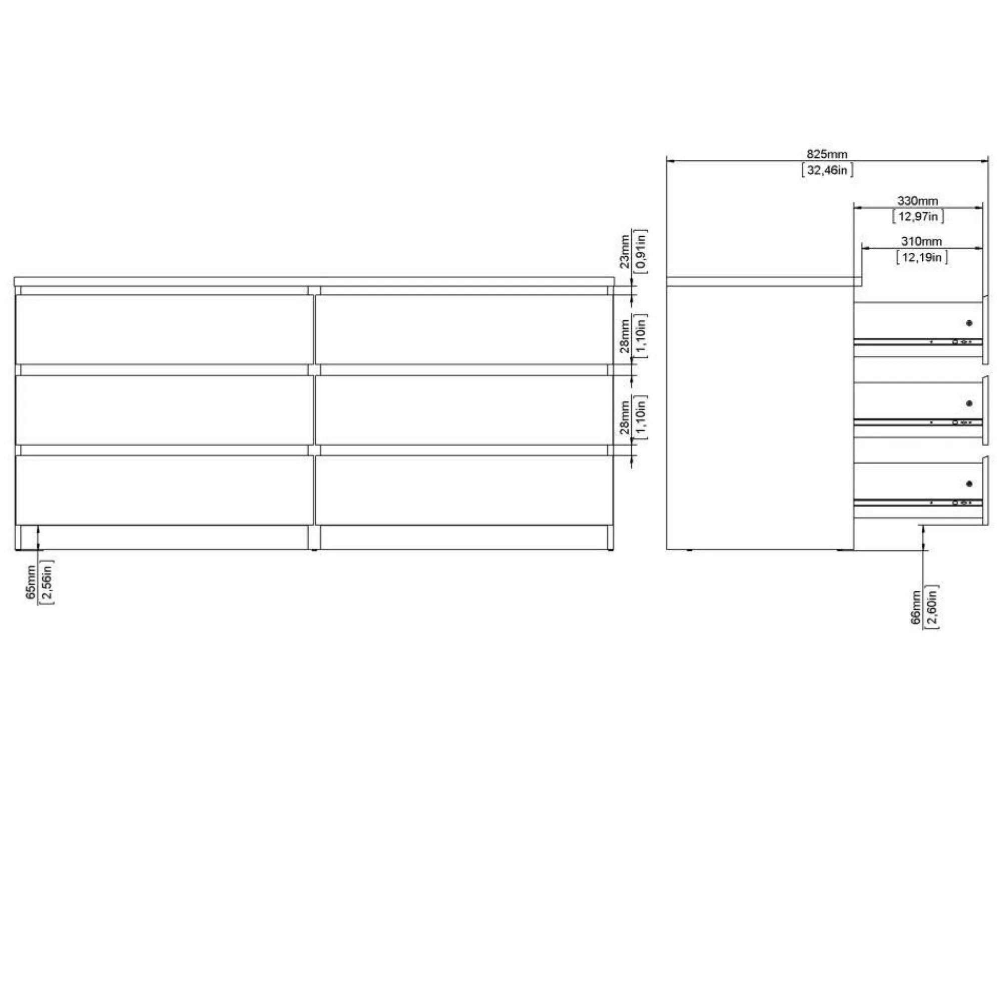 Credenza Dsanog, 50x154 h70 cm,<Dmora Clearance