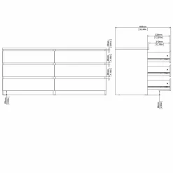Credenza Dsanog, 50x154 h70 cm,<Dmora New