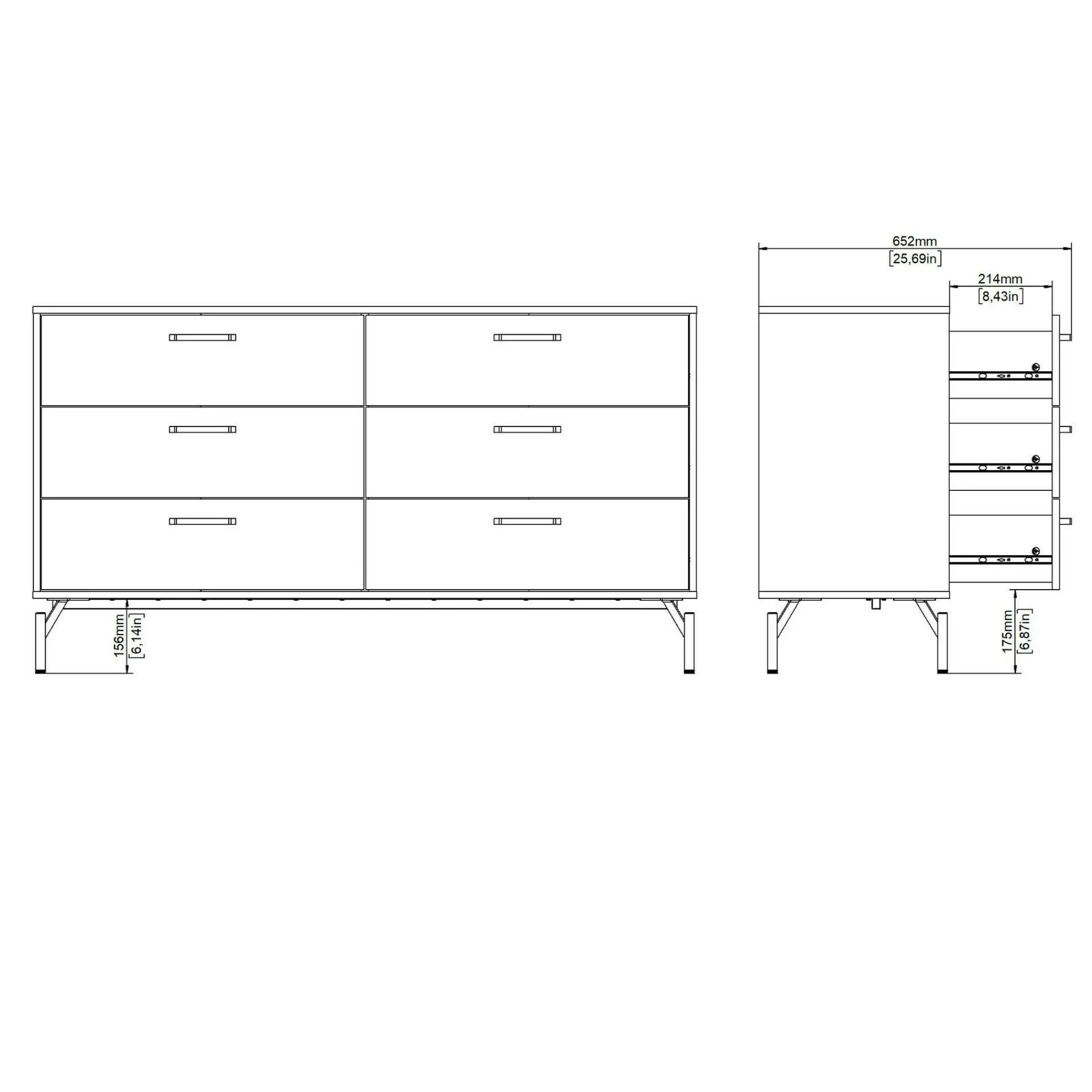 Credenza Dsass, 40x139 h77 cm,<Dmora Hot
