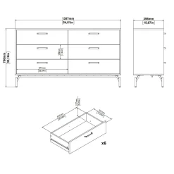 Credenza Dsass, 40x139 h77 cm,<Dmora Hot
