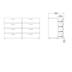 Credenza Dsattol, 40x140 h82 cm,<Dmora Outlet
