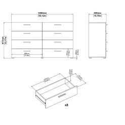 Credenza Dsattol, 40x140 h82 cm,<Dmora Hot