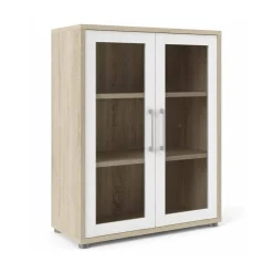 Credenza Dsupryah, 89x40 h113 cm, Quercia e Bianco<Dmora Flash Sale