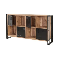 Credenza Dumfrie, 164x35h89 cm, Quercia e Nero<Dmora Cheap