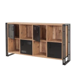 Credenza Dumfrie, 164x35h89 cm, Quercia e Nero<Dmora Cheap