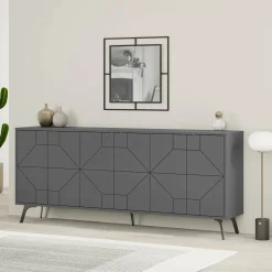 Credenza Earl, 184x35 h77 cm,<Dmora Clearance