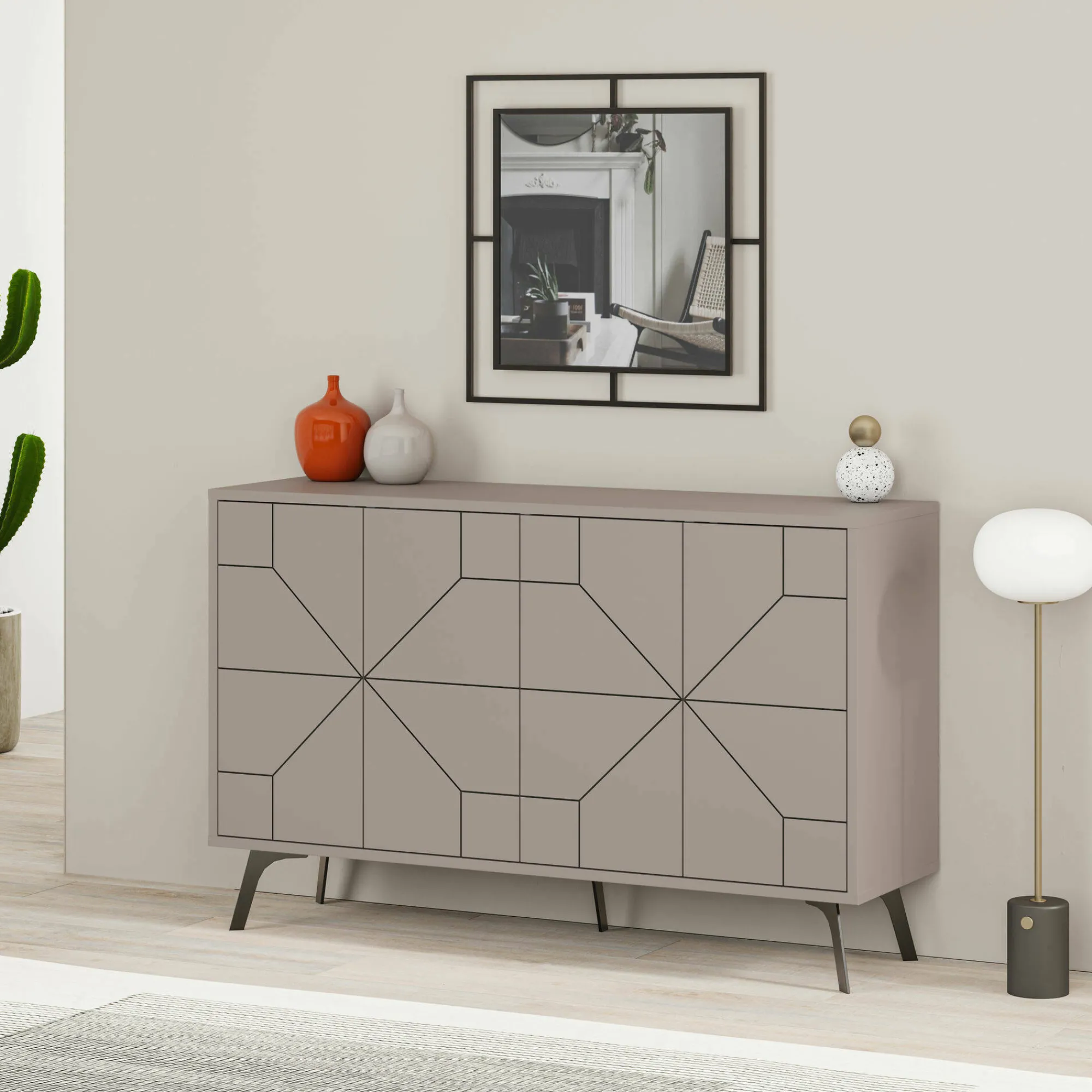 Credenza Earl, 123x35 h62 cm,<Dmora Shop