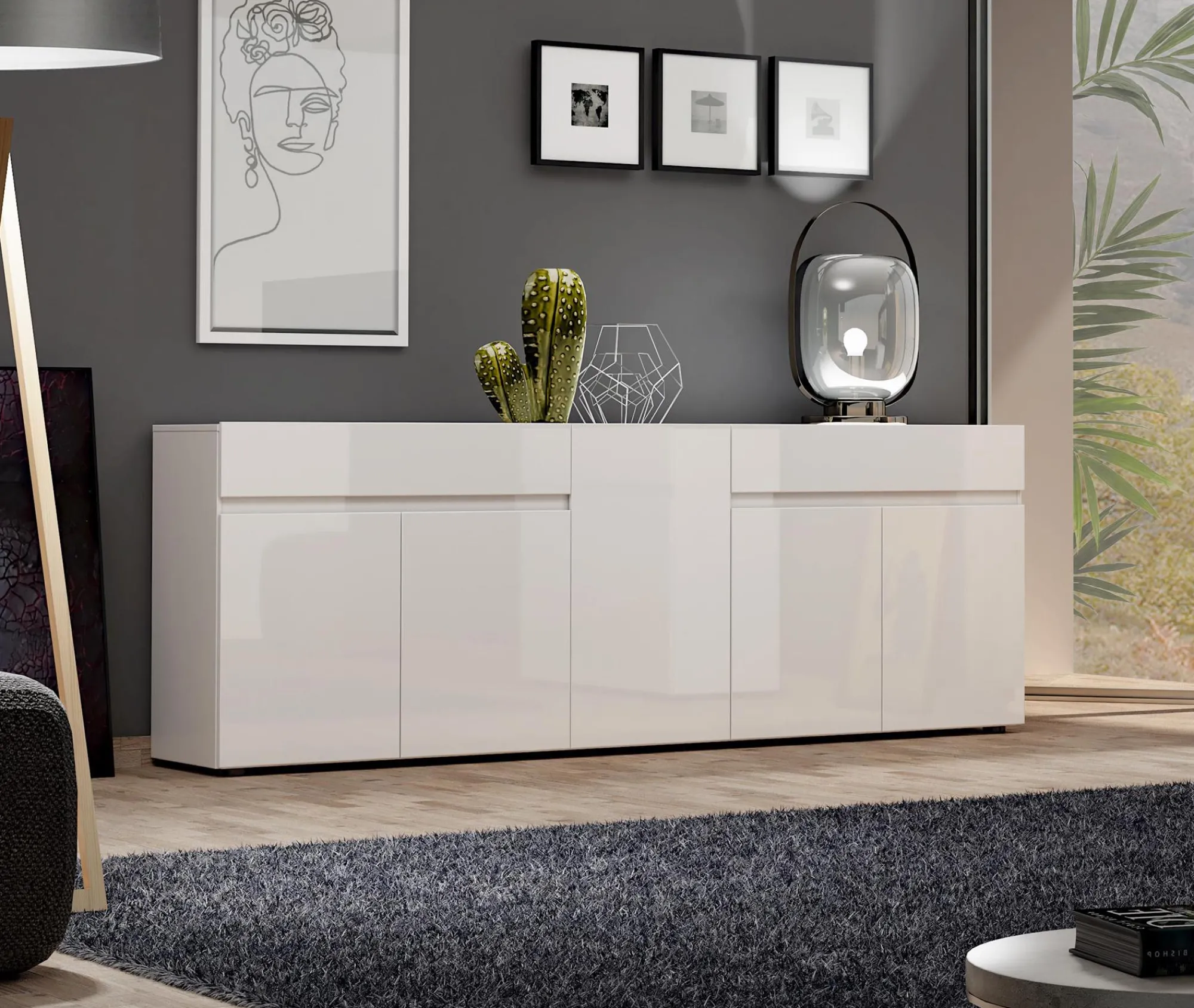 Credenza Elenia, 225x38h79 cm,<Dmora Clearance