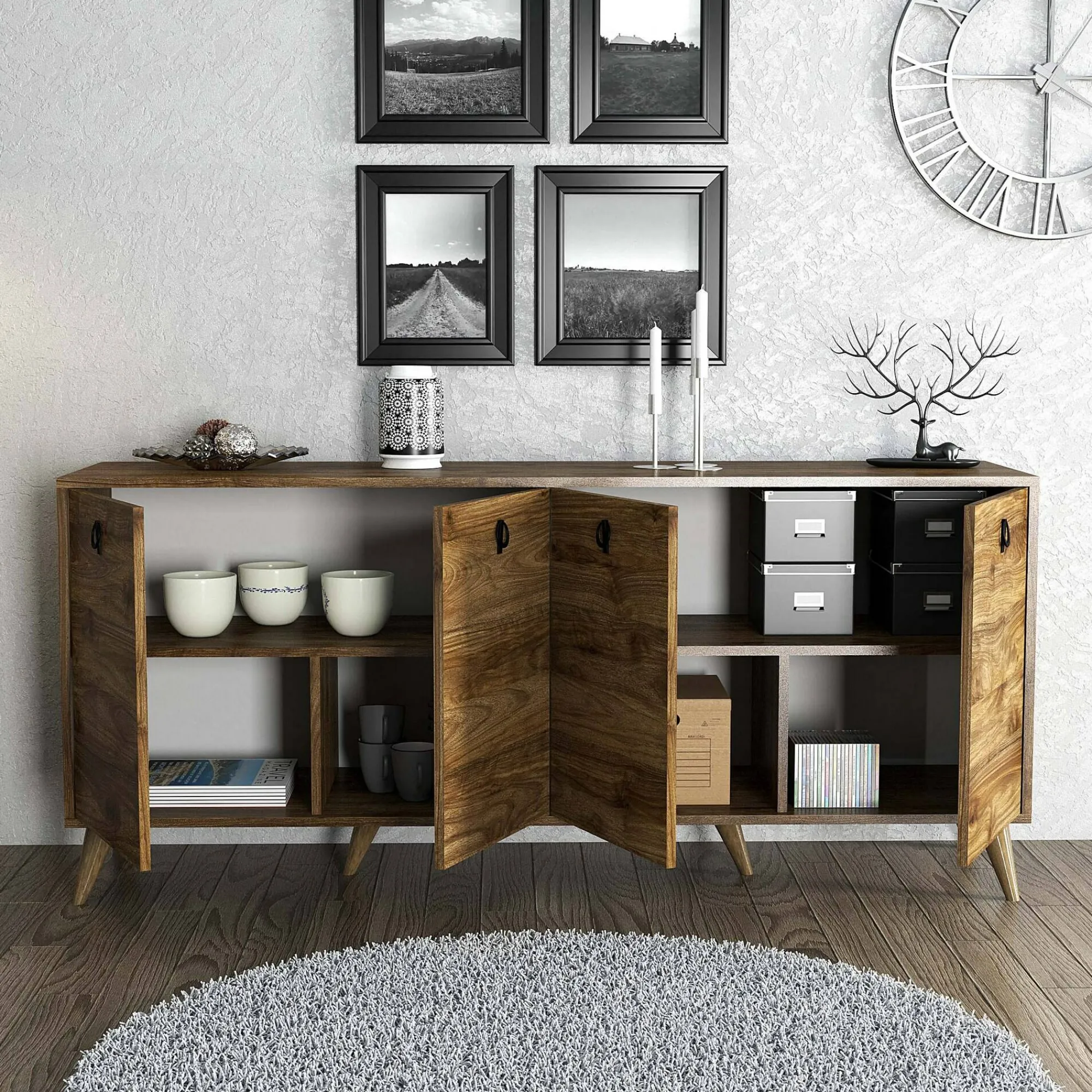 Credenza Ernie, 180x45 h80 cm,<Dmora Hot