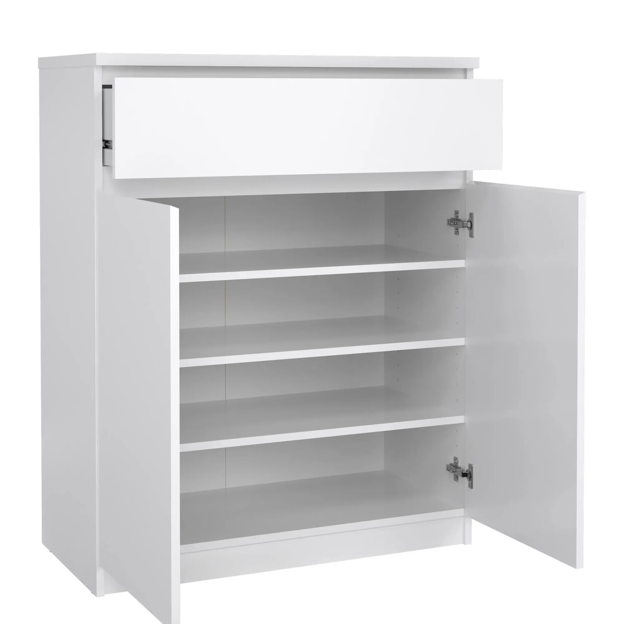 Credenza Genziana, 80x40 h100 cm, Bianco<Dmora Sale