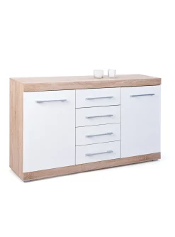 Credenza Gottingen, Buffet da soggiorno, Madia da salotto, Dispensa da cucina, 155x40 h87 cm,<Dmora Shop