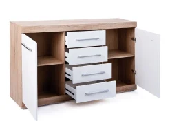 Credenza Gottingen, Buffet da soggiorno, Madia da salotto, Dispensa da cucina, 155x40 h87 cm,<Dmora Clearance