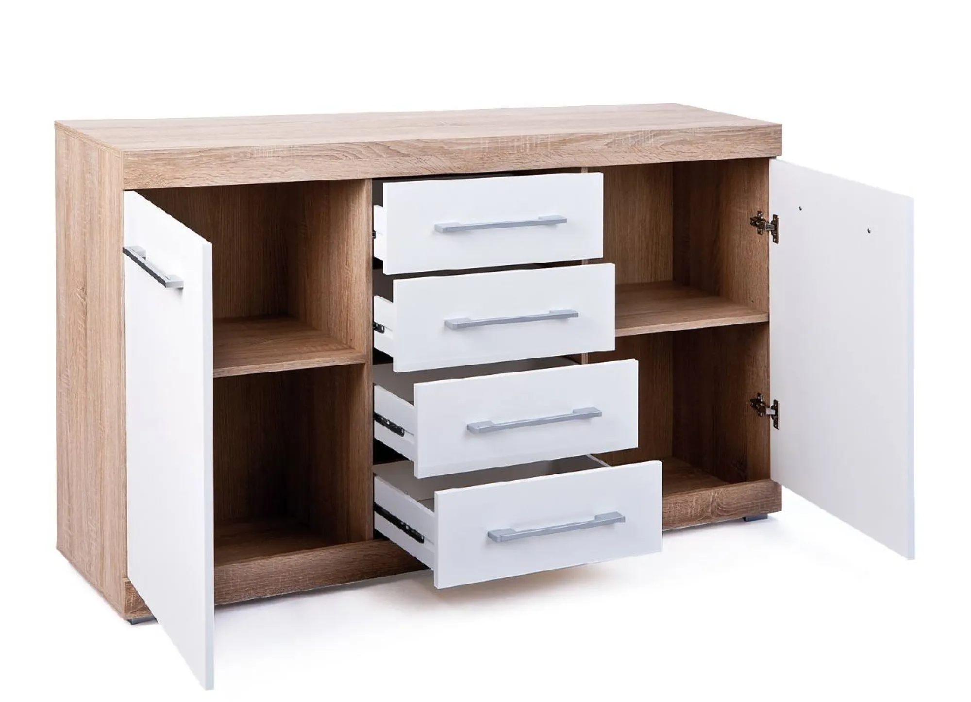 Credenza Gottingen, Buffet da soggiorno, Madia da salotto, Dispensa da cucina, 155x40 h87 cm,<Dmora Shop