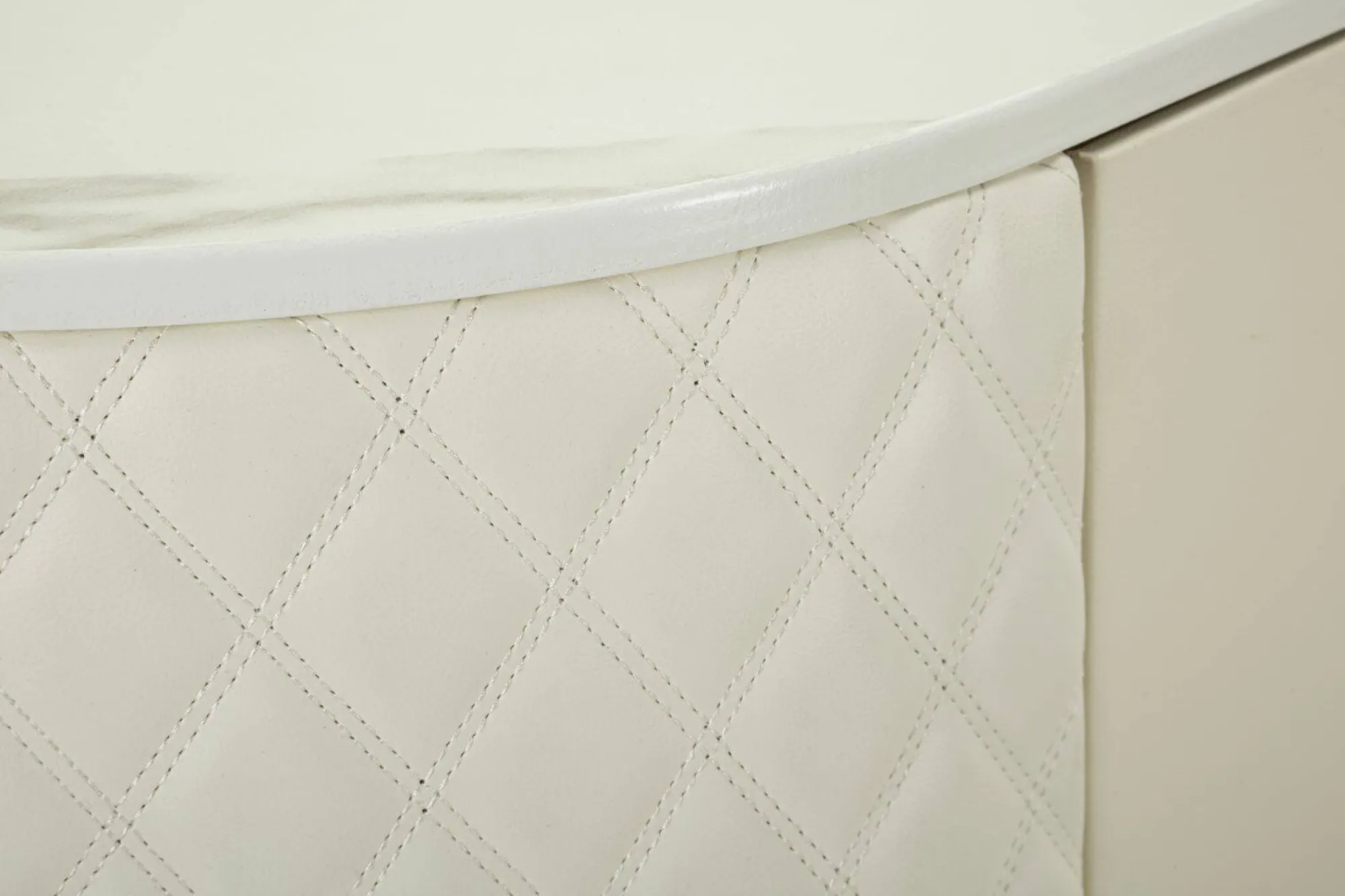 Credenza Grotte, 120x40 h85 cm, Bianco e Oro<Dmora Sale