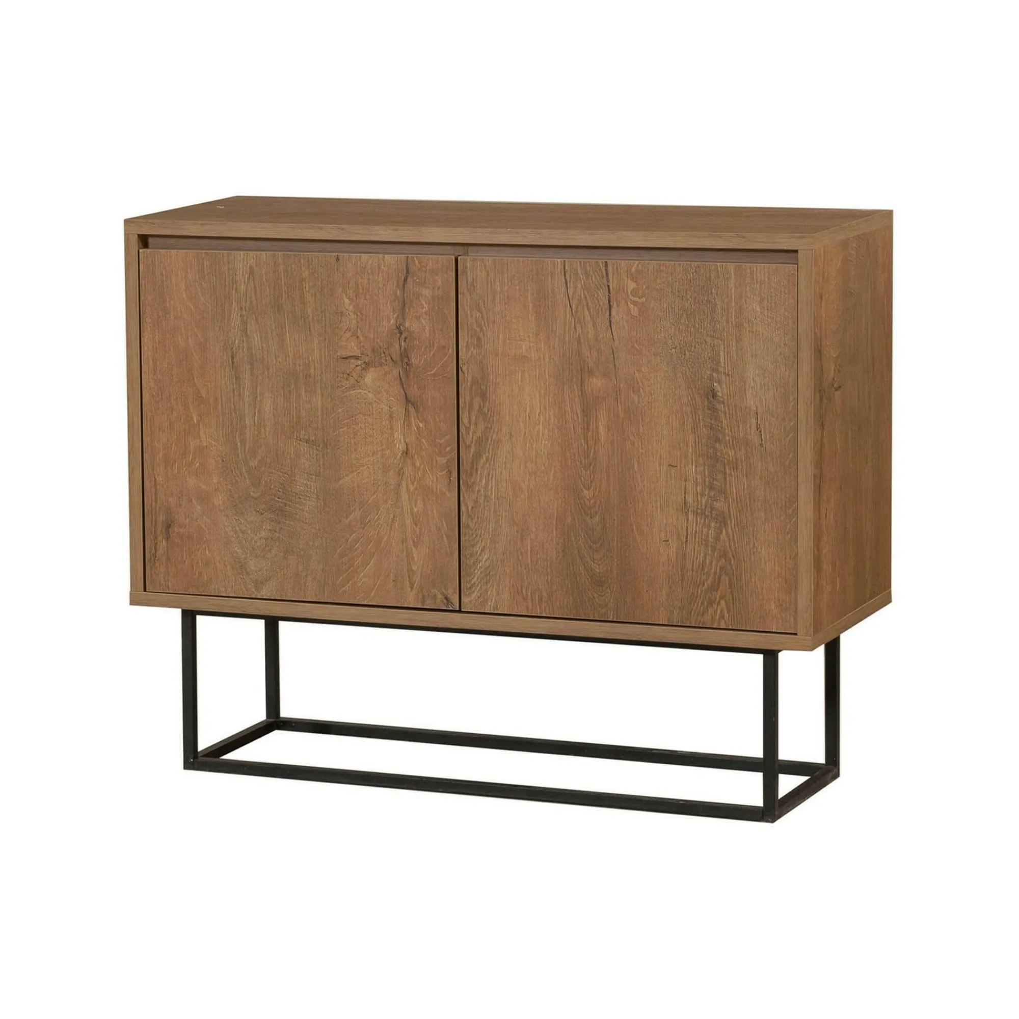 Credenza Indiano, 90x36h72 cm, Noce e Nero<Dmora Online