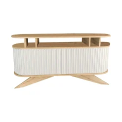 Credenza Joy, 150x43h75 cm, Quercia e Bianco<Dmora Fashion