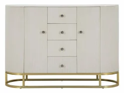 Credenza Lodovico, 120x40 h85 cm, Crema e Bianco<Dmora Flash Sale