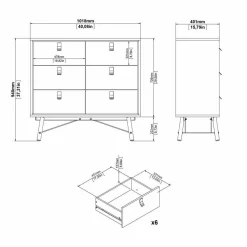 Credenza Maka, 40x102 h95 cm, Nero e Noce<Dmora Best Sale