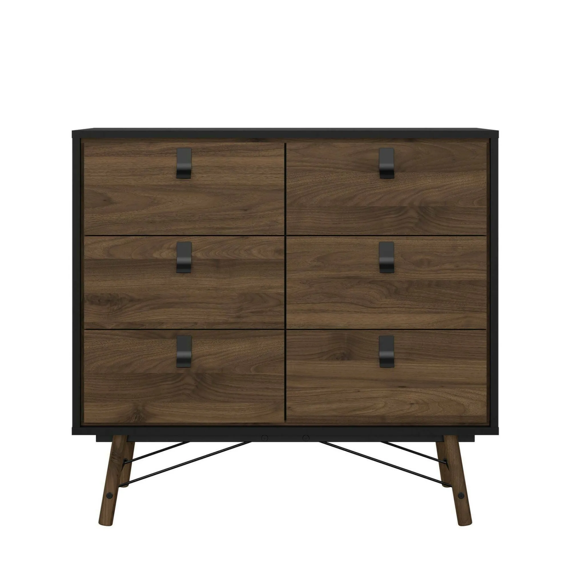 Credenza Maka, 40x102 h95 cm, Nero e Noce<Dmora Best Sale