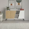 Credenza Margravi, 150x36 h82 cm, Quercia e Bianco<Dmora Online