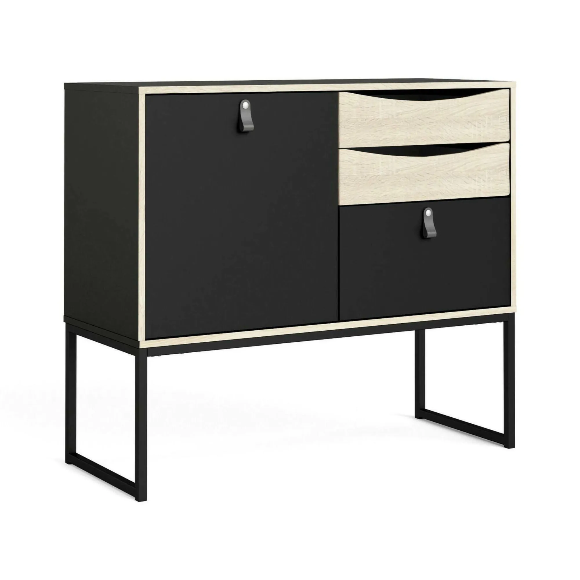 Credenza Molise, 40x99 h87 cm, Nero e Quercia<Dmora New
