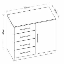 Credenza Neoguri, 90x47 h85 cm,<Dmora Flash Sale