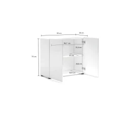 Credenza Ortoclasio, 90x38h79 cm,<Dmora Flash Sale