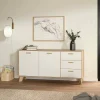 Credenza Pepito, 39x147 h73 cm, Rovere e Bianco<Dmora Outlet