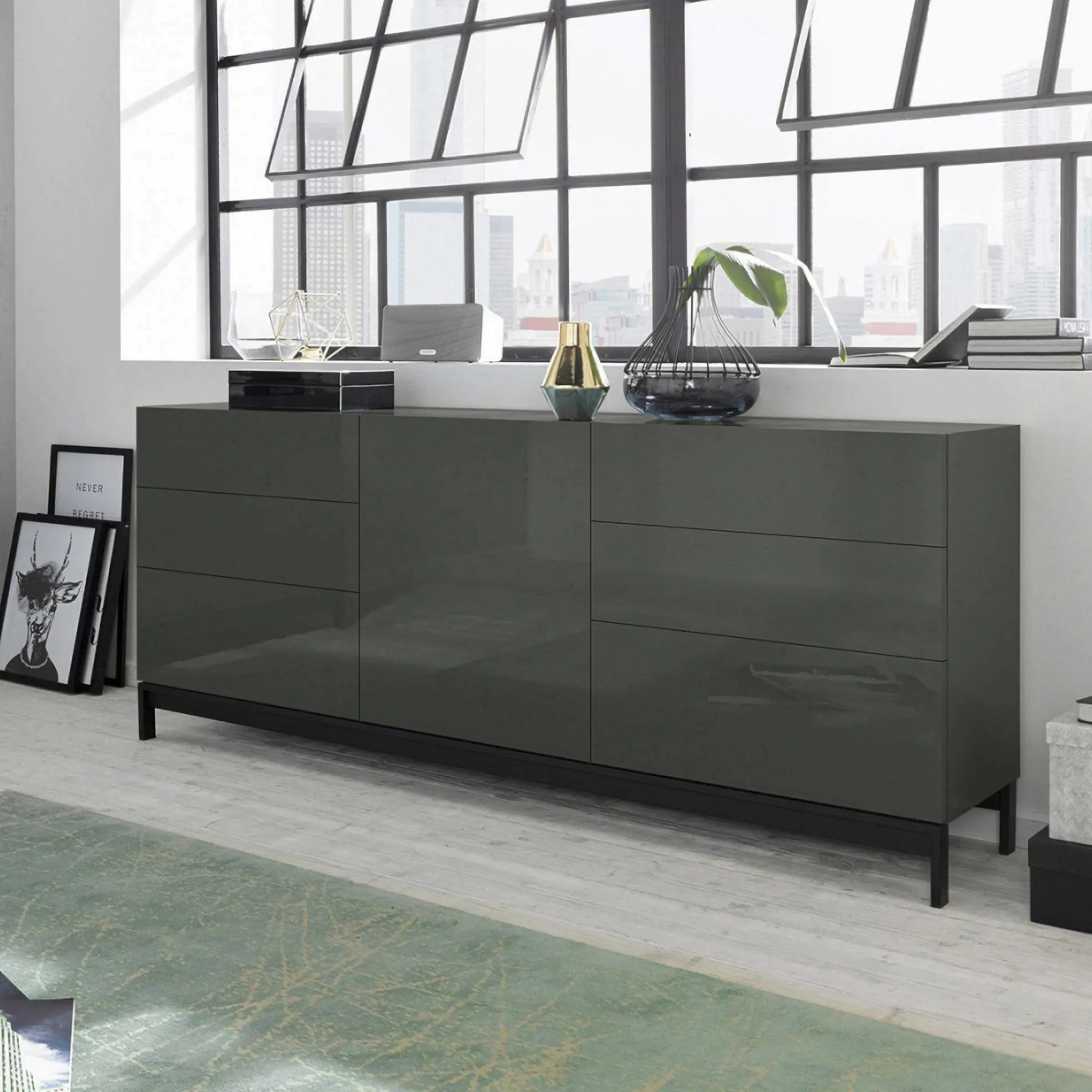 Credenza Pirite, cm 170x40h47,<Dmora Online