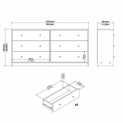 Credenza Rick, 30x143 h68 cm,<Dmora Online