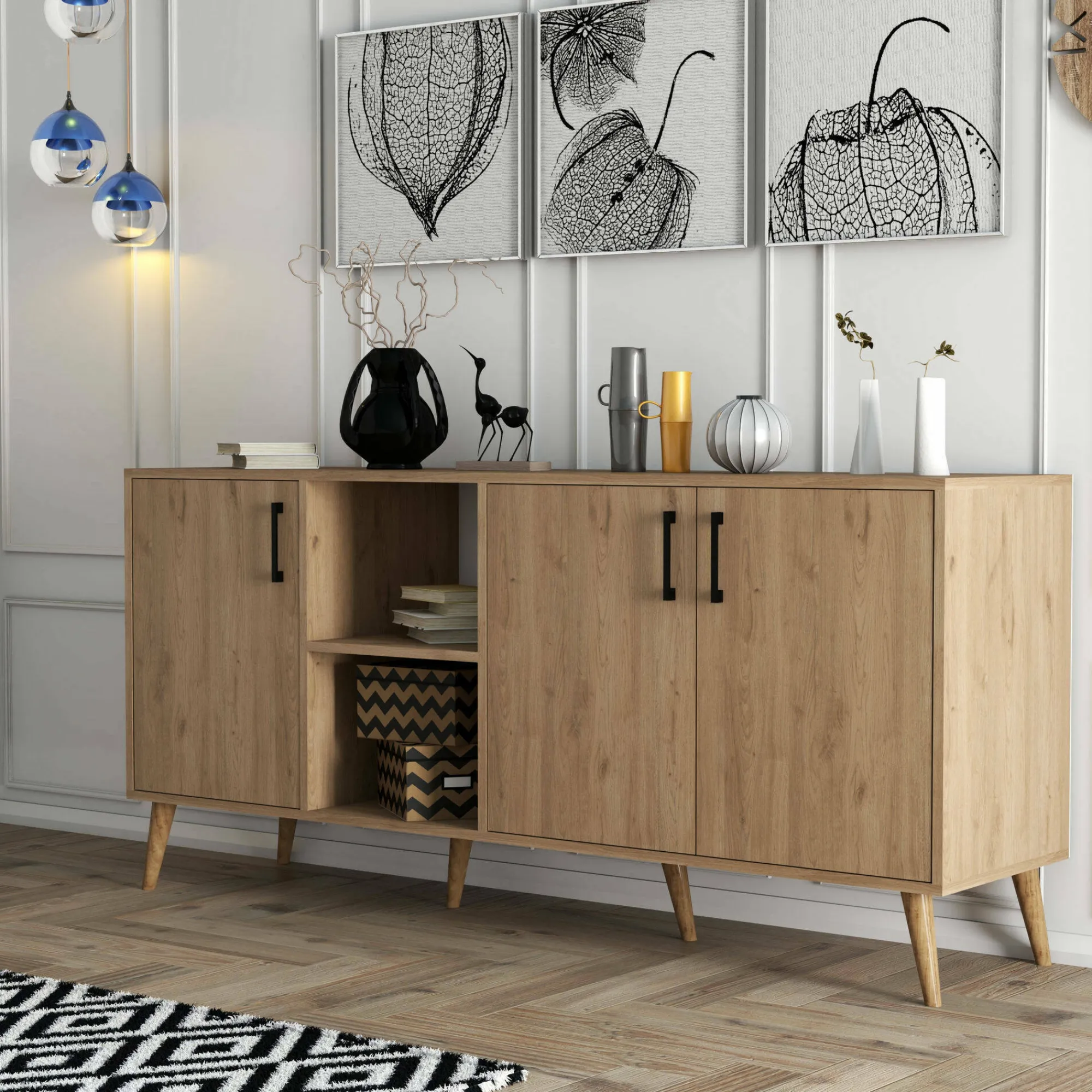 Credenza Vardah, 180x45 h80 cm,<Dmora Sale