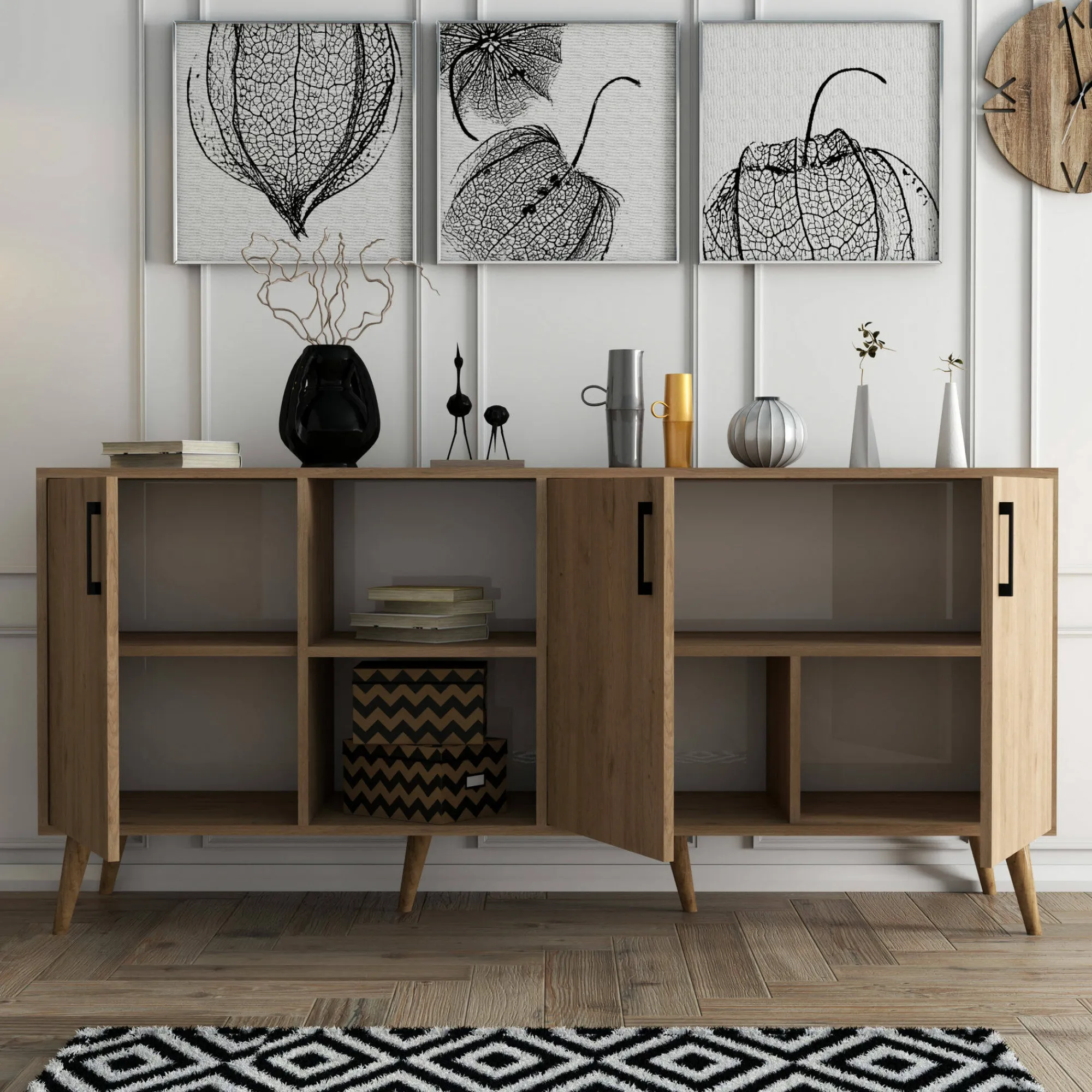 Credenza Vardah, 180x45 h80 cm,<Dmora Sale