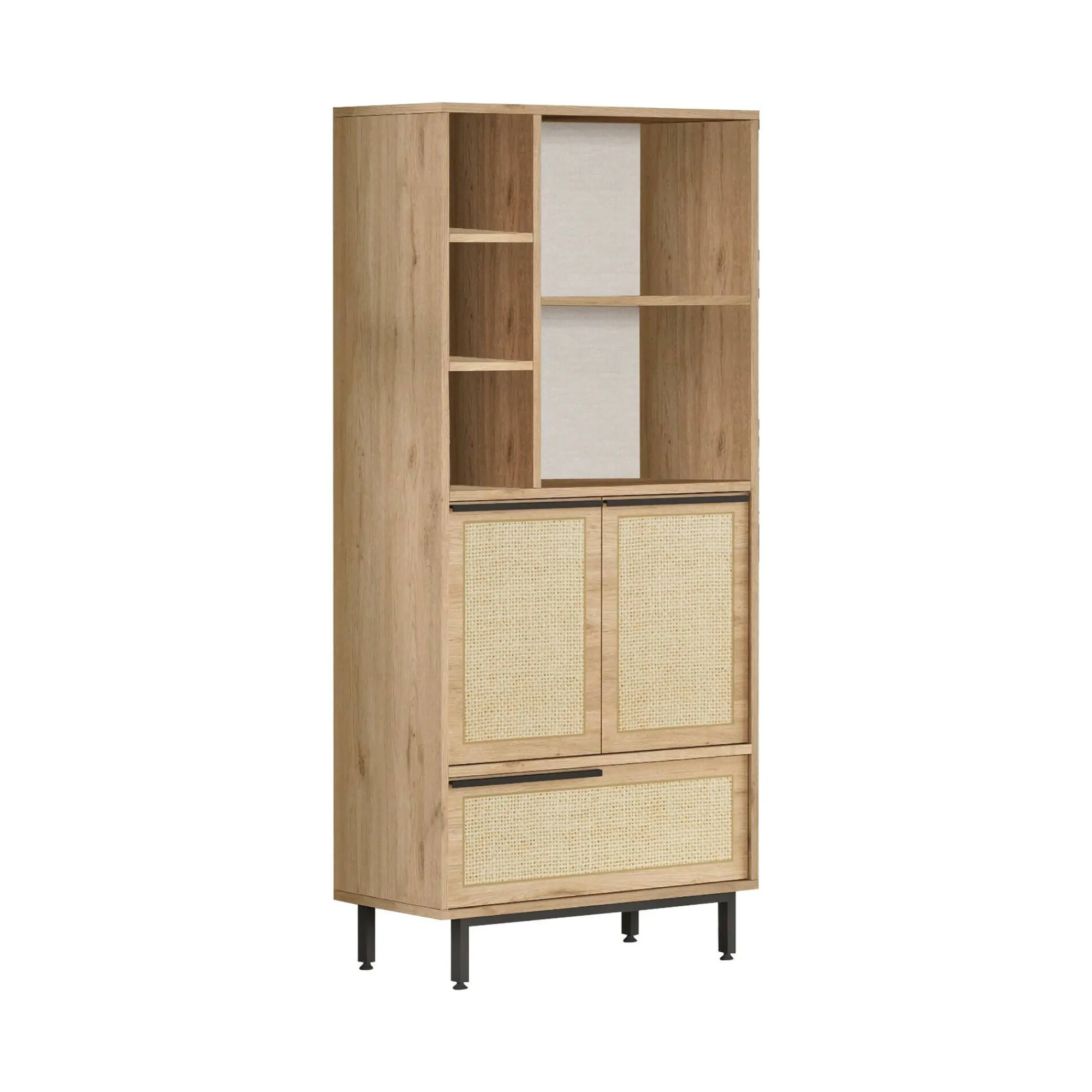 Credenza Vinta, 75x36 h162 cm, Noce e Quercia<Dmora Best
