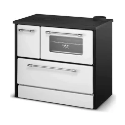 Cucina a legna Andalo, 87x51 h79 cm, Bianco e Nero<Dmora Best Sale