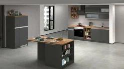 Cucina completa Appiah, 100% Made in Italy, Antracite e Rovere<Dmora Fashion