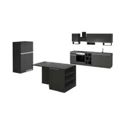 Cucina completa Arlo, 100% Made in Italy, Antracite e Ardesia<Dmora Cheap
