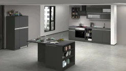 Cucina completa Dancelott, 100% Made in Italy, Antracite e Ardesia<Dmora Best