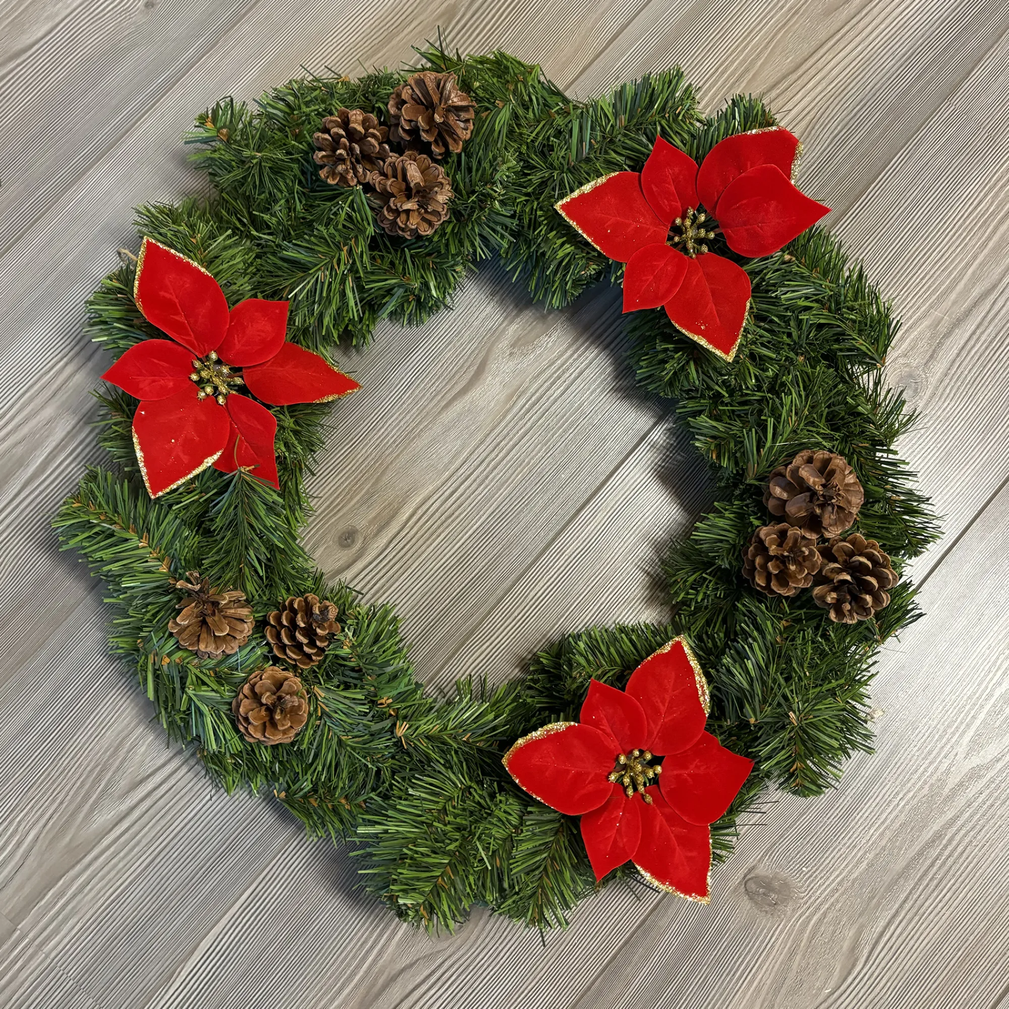 Decorazione da Natale Cavagnol, Verde e Rosso, 50x50 h10 cm<Dmora Discount