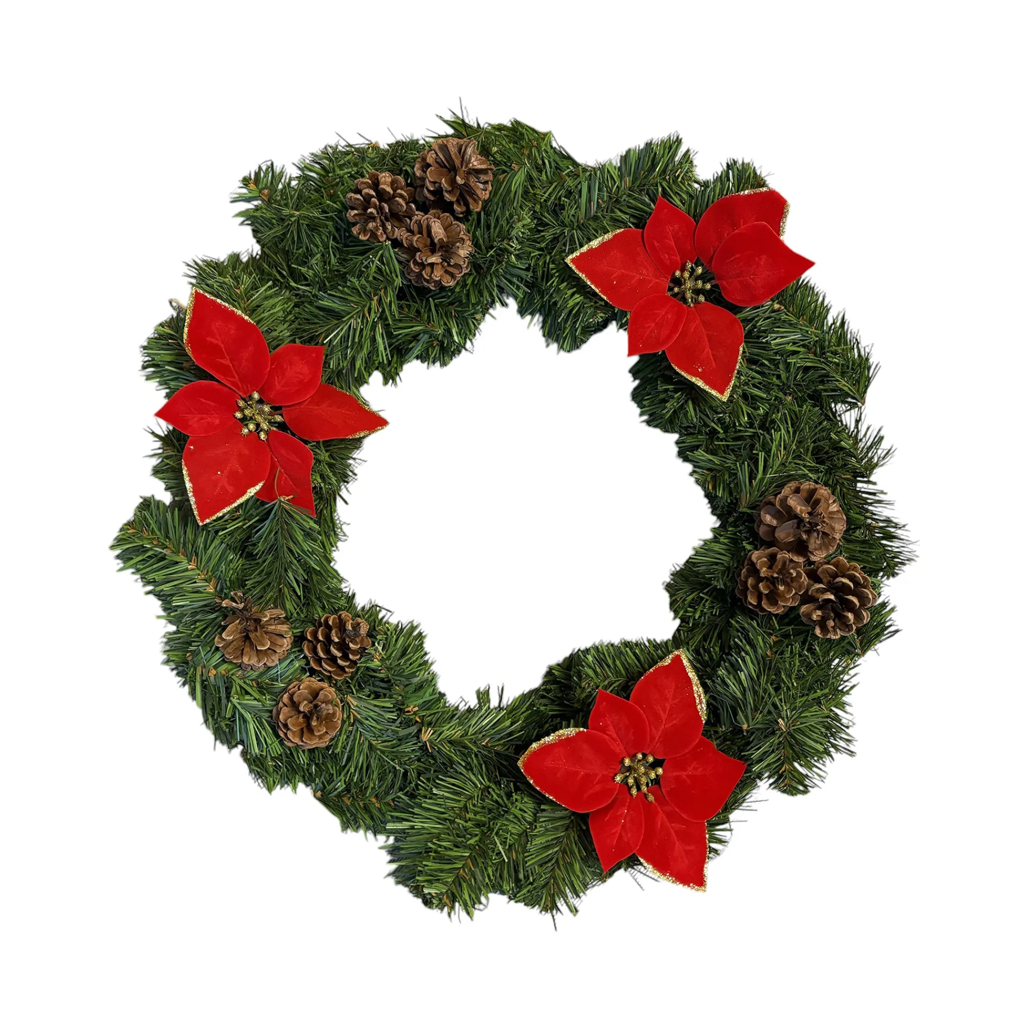 Decorazione da Natale Cavagnol, Verde e Rosso, 50x50 h10 cm<Dmora Discount