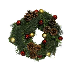 Decorazione da Natale Chardon, Verde e Rosso, 30x30 h10 cm<Dmora Sale