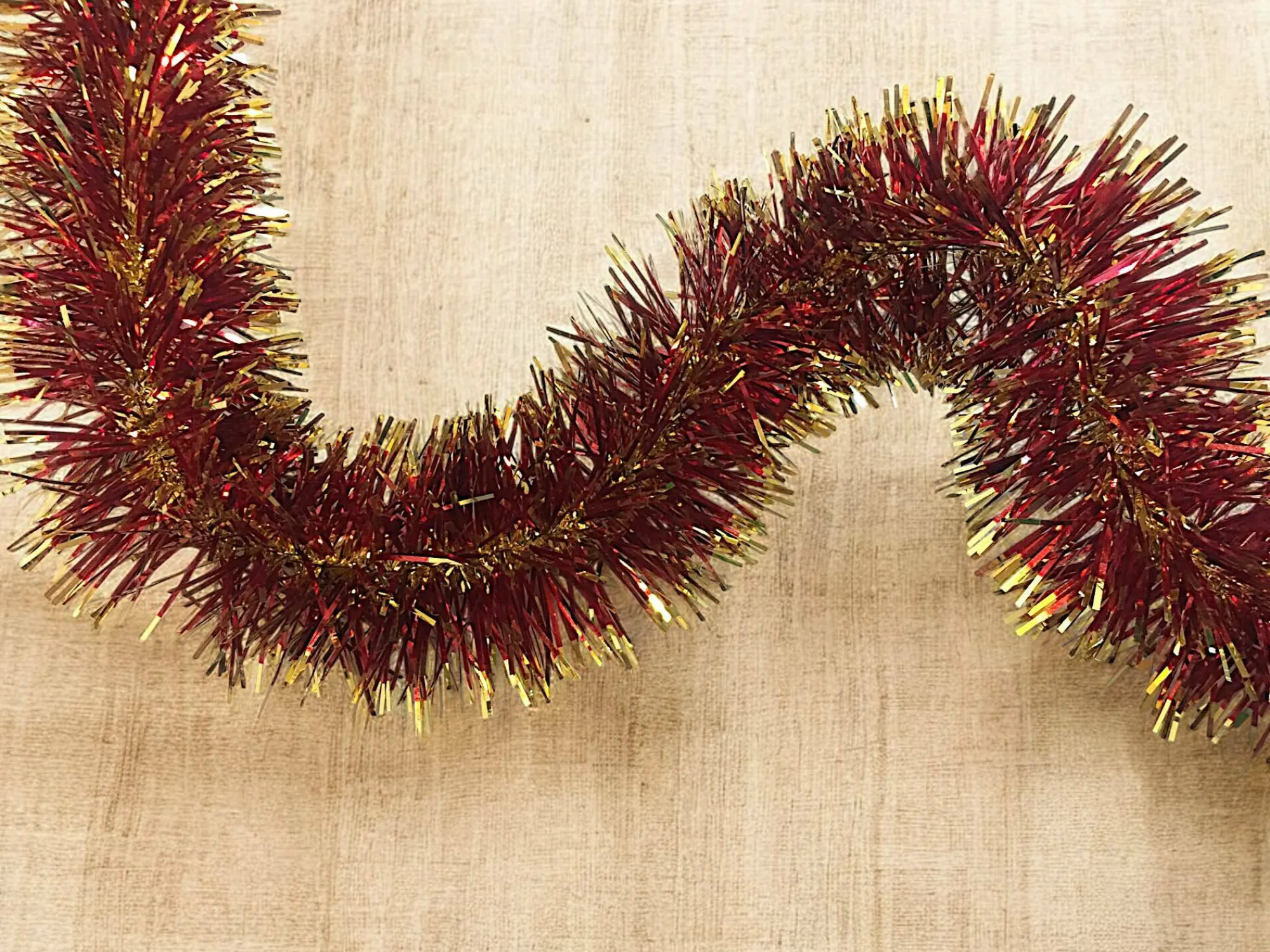 Decorazione da Natale Rolly, 1000x7 h7 cm, Rosso e Oro<Dmora Online