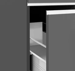 Dispensa da cucina Atrax, 30x60h165 cm, Antracite e Rovere<Dmora New