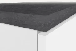 Dispensa da cucina Atrax, 30x60h165 cm, Bianco lucido e Ardesia<Dmora Discount