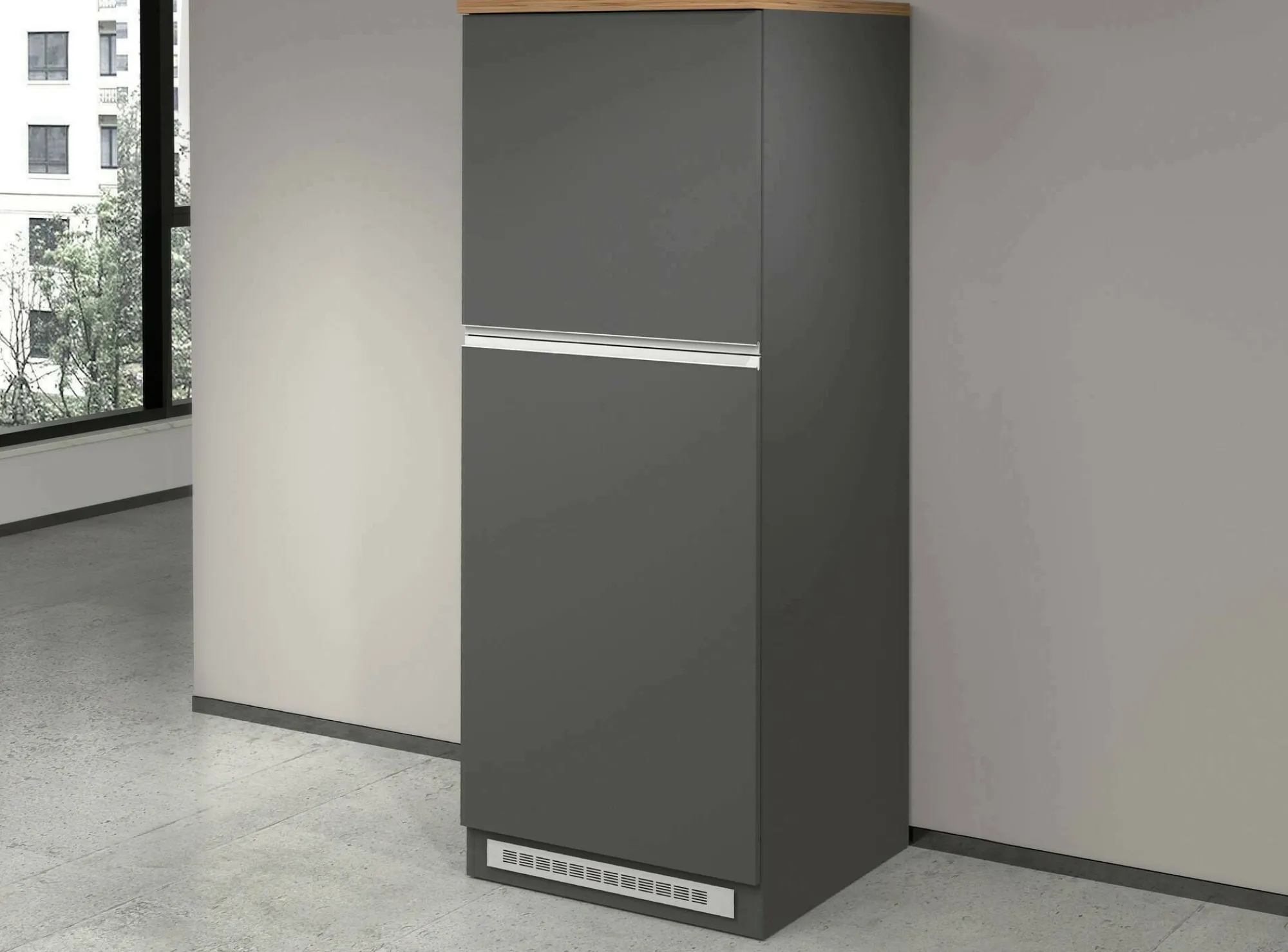 Dispensa da cucina Dcasasol, 60x60h165 cm, Antracite e Rovere<Dmora Flash Sale