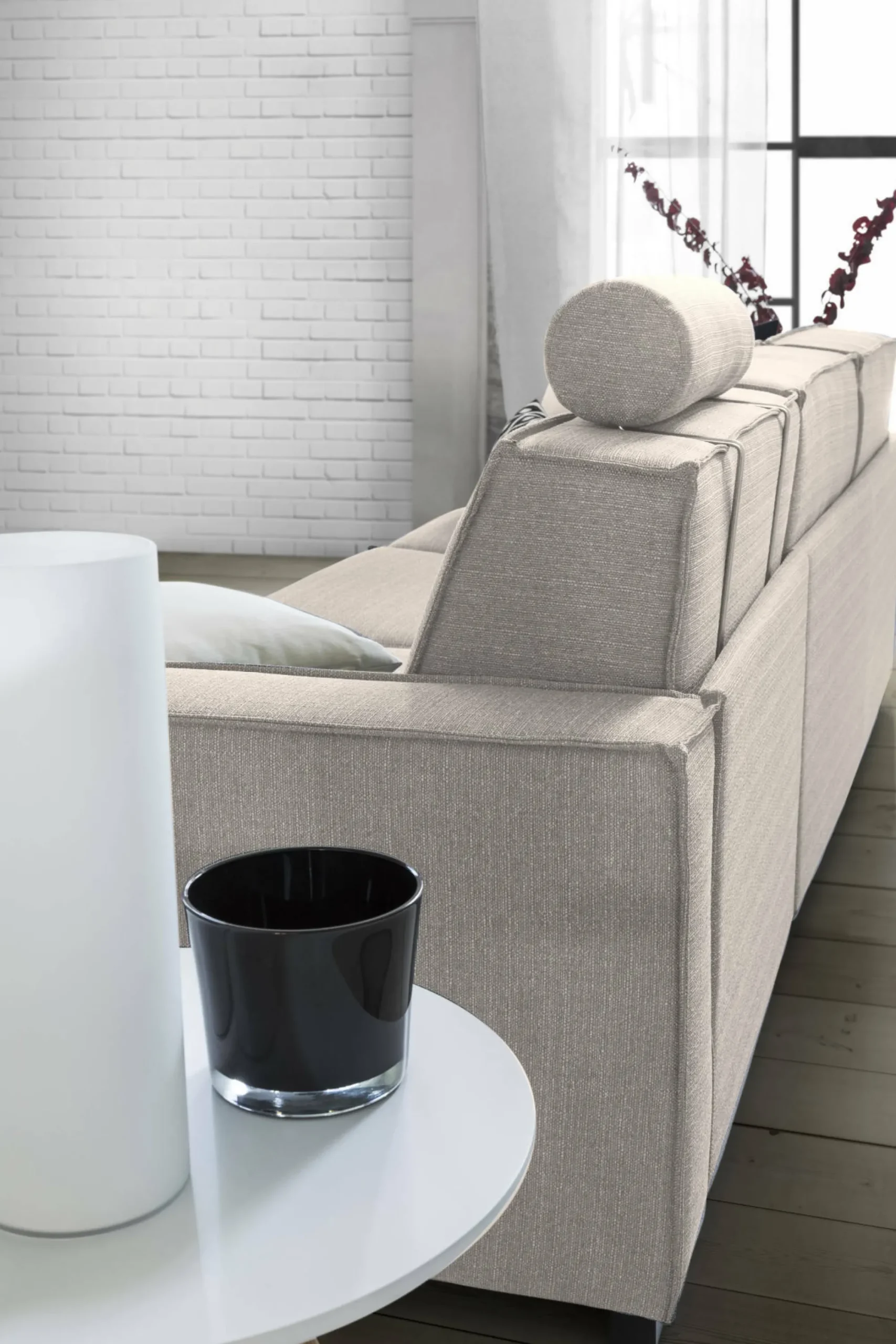 Divano fisso 2 posti Arki, Cm 180x95h90,<Dmora Outlet