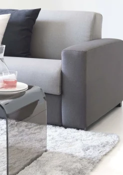 Divano fisso 2 posti Azier, Cm 200x95h90, Grigio e Antracite<Dmora Best