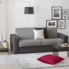 Divano fisso 2 posti Azzurrite, Cm 180x95h90, Grigio e Antracite<Dmora Flash Sale