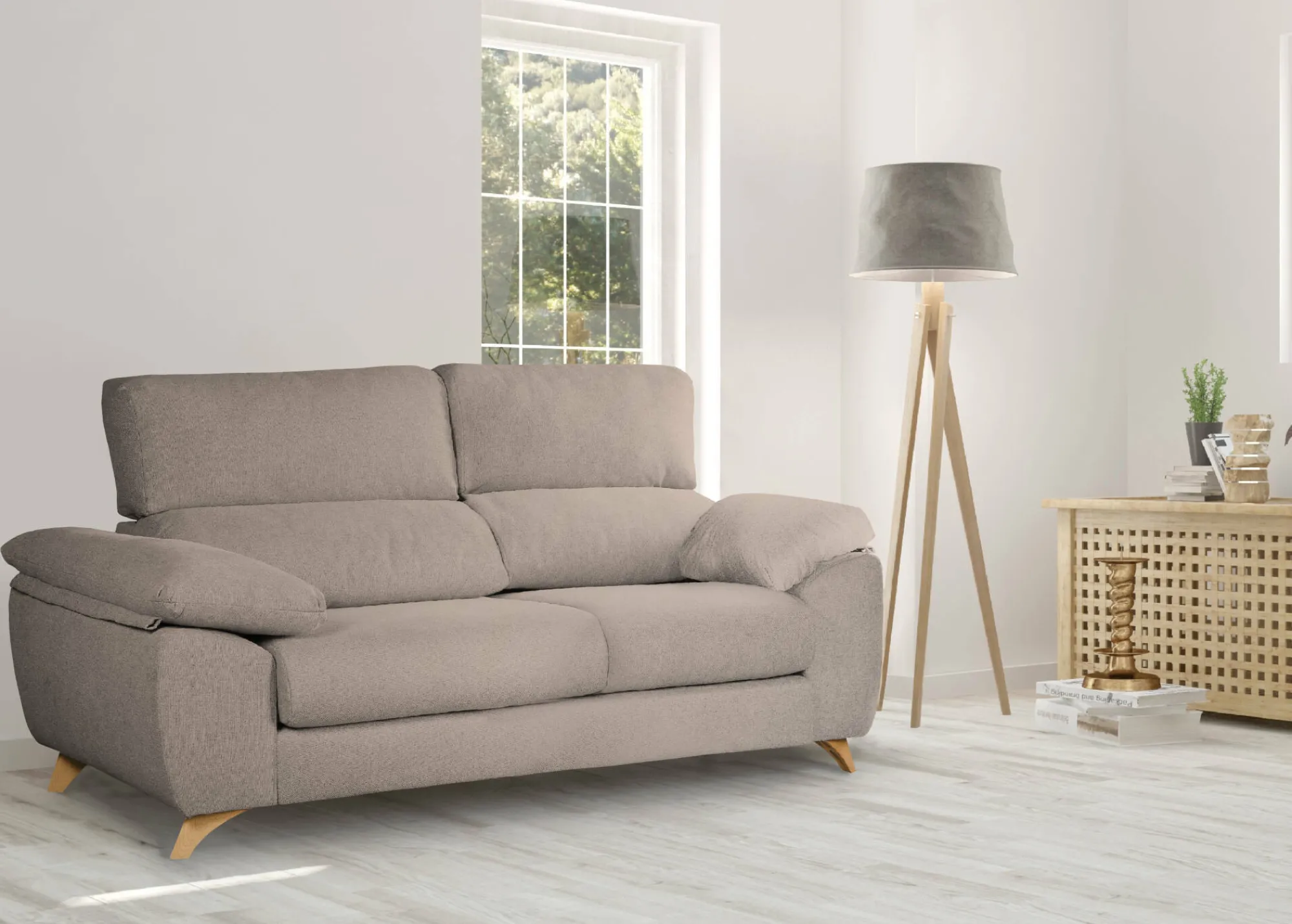 Divano fisso 3 posti Dkrolli, 200x85h107 cm,<Dmora Sale